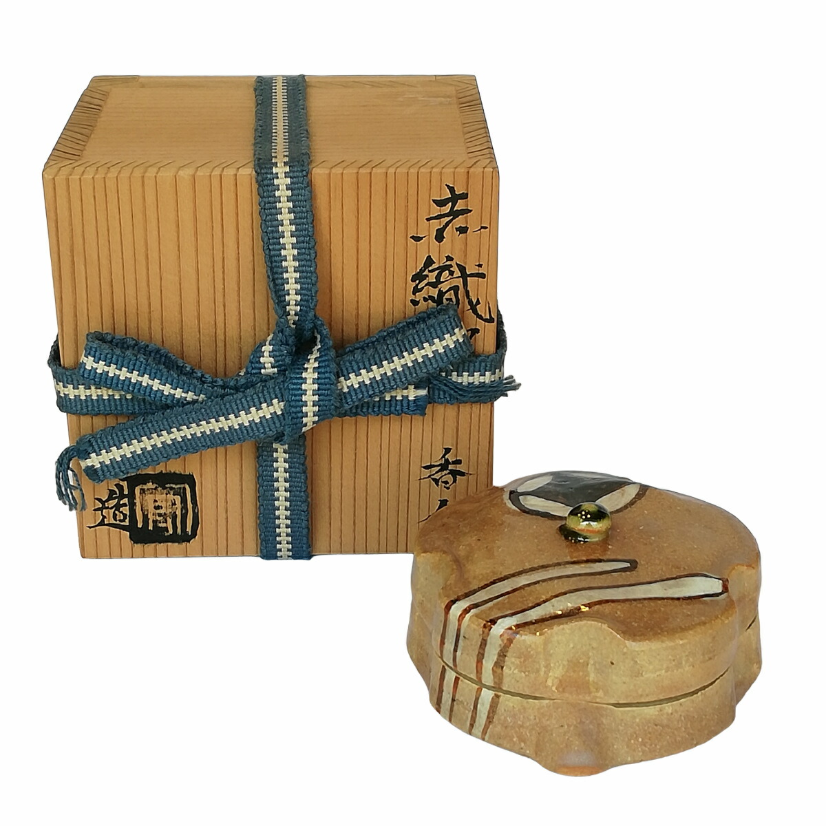 【五月☆特売品】宏造 赤織部香合【税込・送料込】