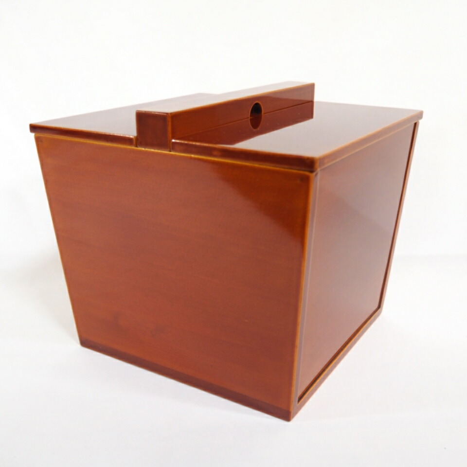【五月の特売品】飛騨春慶塗 釣瓶水指（1）木製漆塗 茶道具【中古 美品】