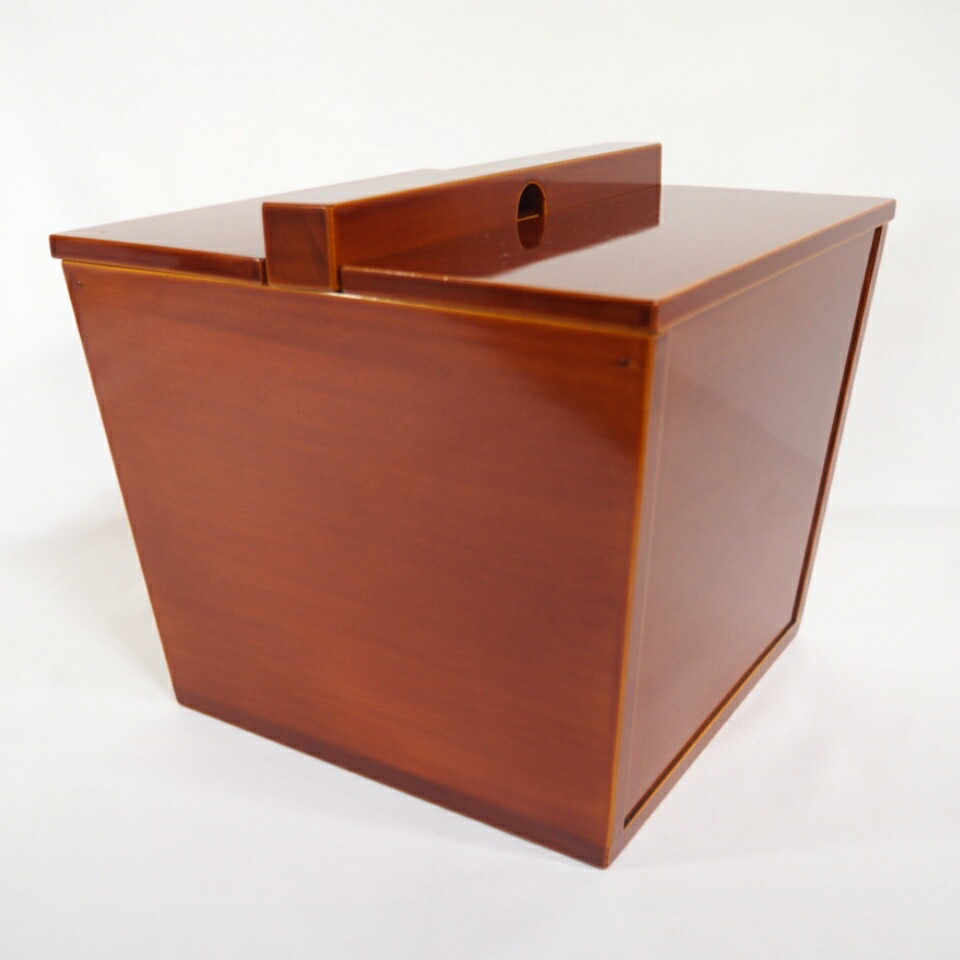 【五月の特売品】飛騨春慶塗 釣瓶水指（２） 木製漆塗 茶道具【中古】