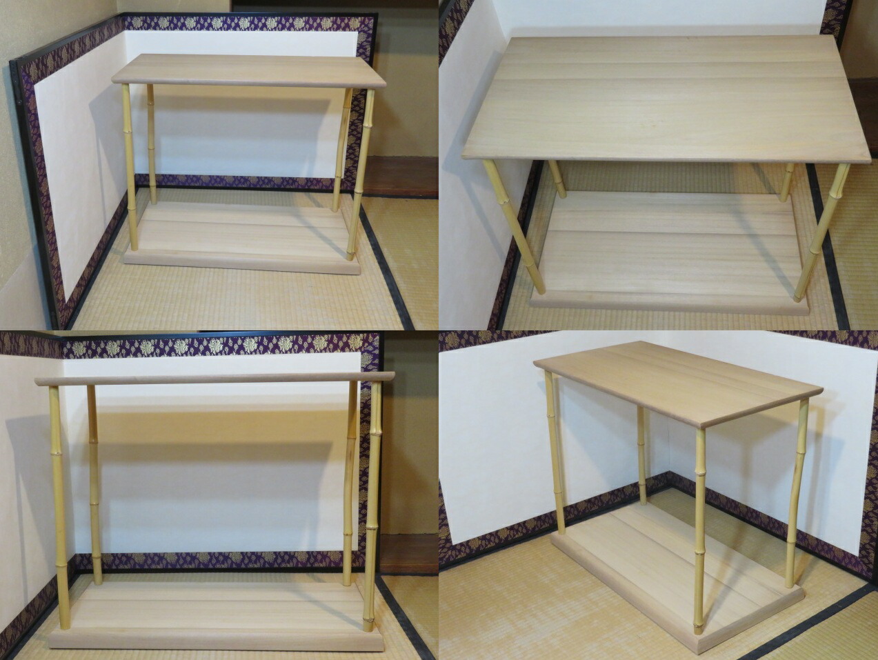（五月◆特売品）利休好写 桐中空軽量合板 竹台子USED〔税込・送料込〕【中古・浮き】
