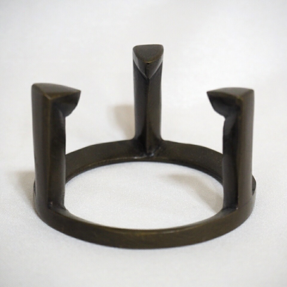 【箱なし特価】 唐銅 五徳蓋置 茶道具《２》七種蓋置（中古 美品）