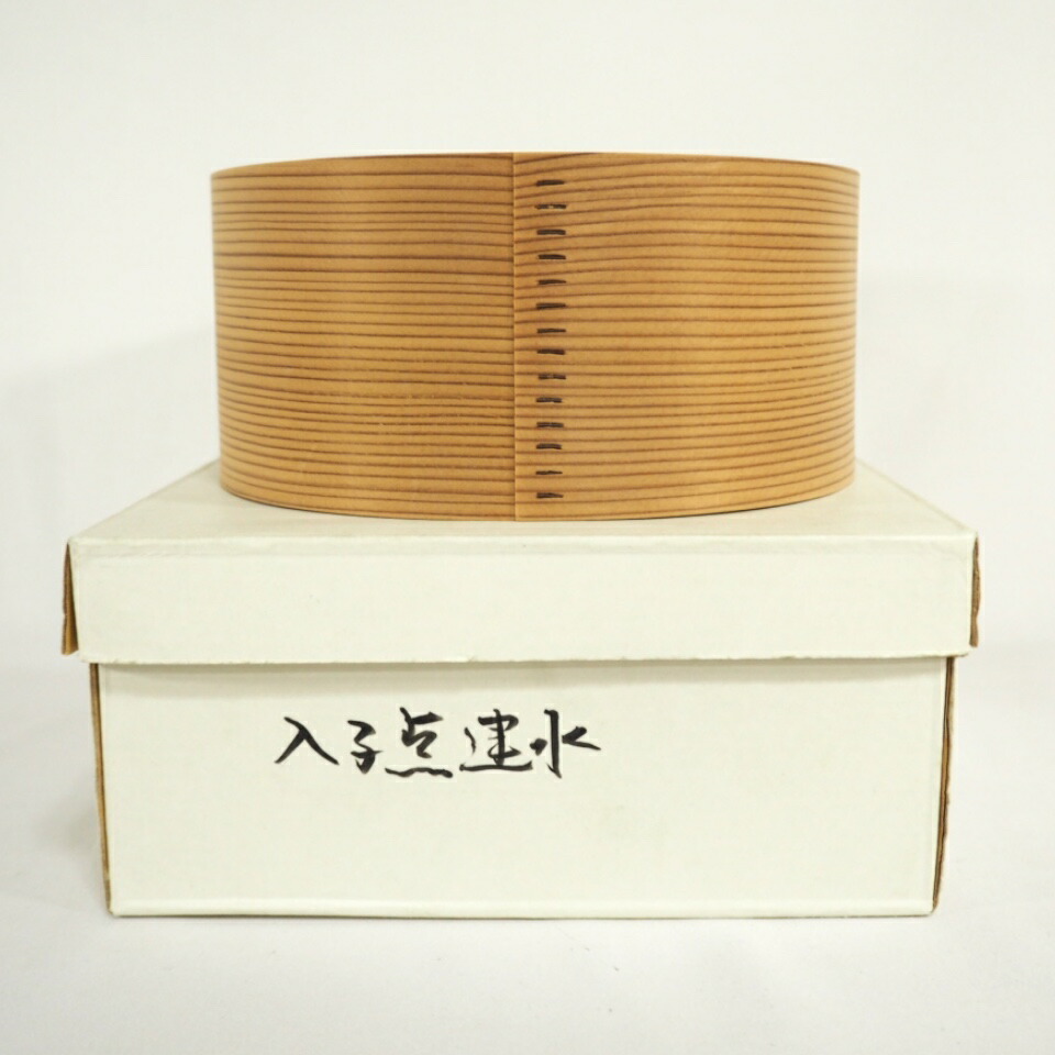 （六月☆特売品）曲建水 木製 杉木地 USED【税込・送料込】中古（１）