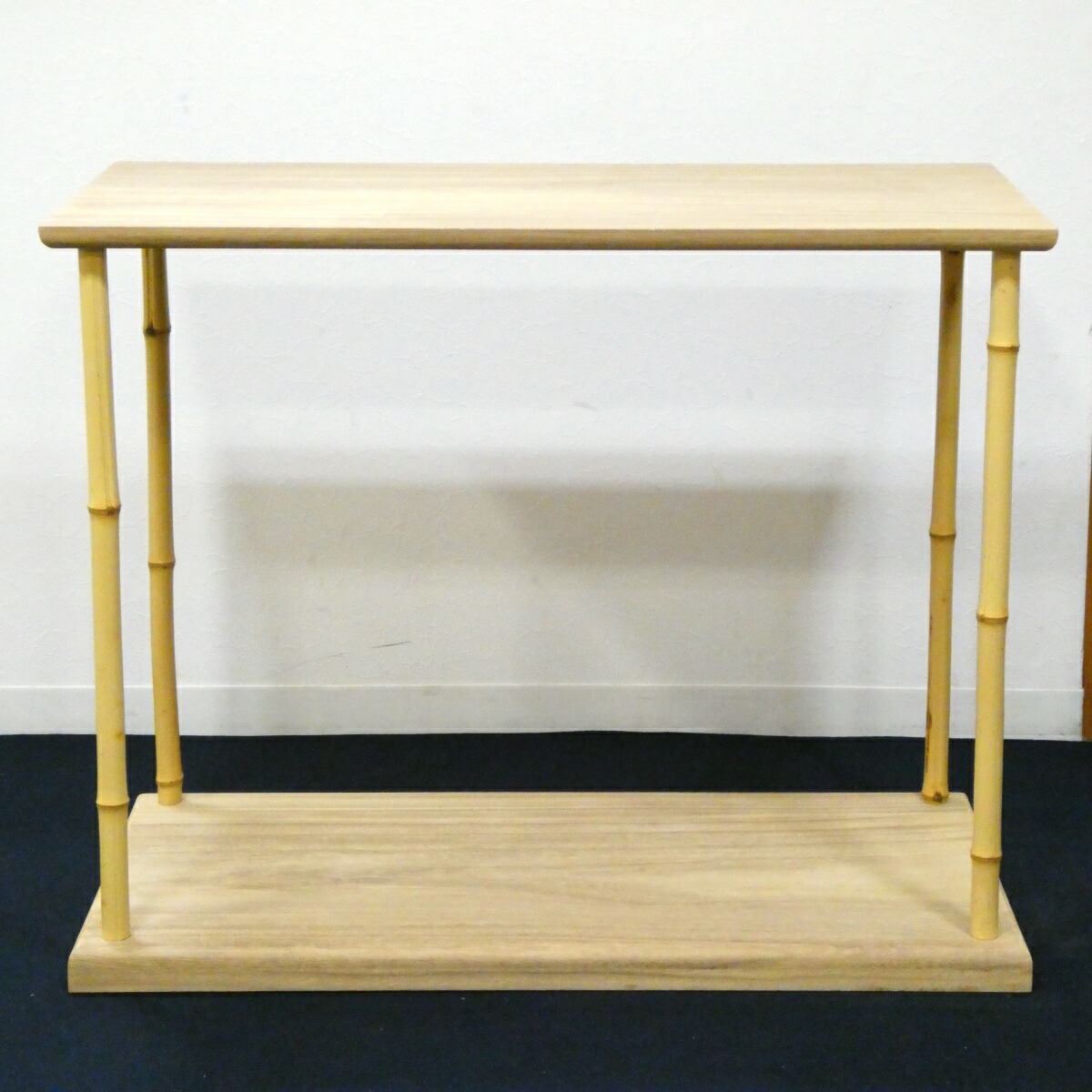 【八月の特売品】利休好写 桐中空軽量合板 竹台子（2） 茶道具【中古 美品】