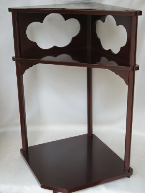 (十月◆特売品)平安表派 川瀬表完作 惺斎好写 好文棚 〔木製溜塗・組立式〕 茶道具 【税込・送料込】【中古・スレ】