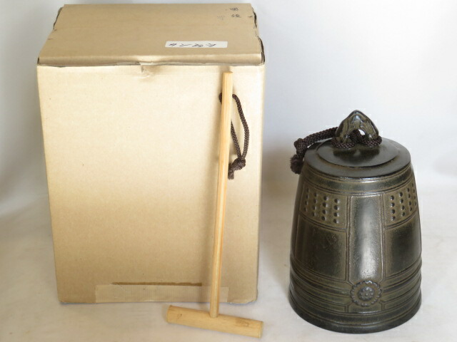 (十月◆特売品)高級喚鐘「四寸」 バチ付 紙箱USED〈税込・送料込〉【中古・美品】