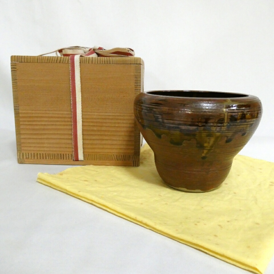 【十月の特売品】高取 箪瓢 建水 茶道具【中古 美品】