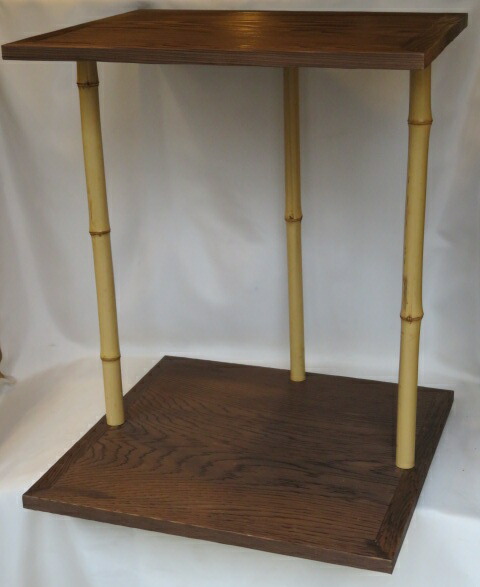 （十一月◆特売品）焼杉 玄々斎好写 五行棚　組立式USED〈税込・送料込〉【中古・美品】