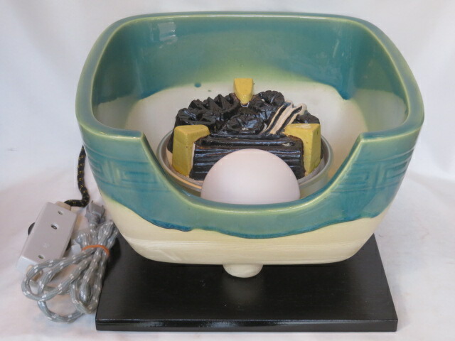 （十月◆特売品）【創巧野々田】 尺一 織部道安風炉型電熱器 固定式B型裏千家流炭型 500W〈税込・送料込〉【中古・美品】