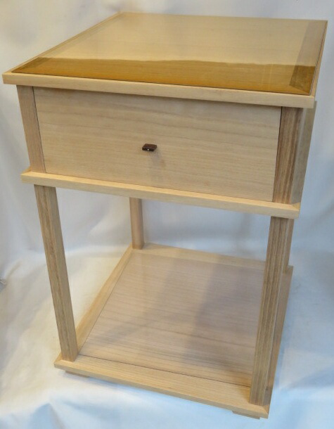 （十一月◆特売品）指物師 小林幸斎作 覚々斎好写 江岑棚 桐三木町棚 タナピタット付〔税込・送料込〕【中古・未使用】