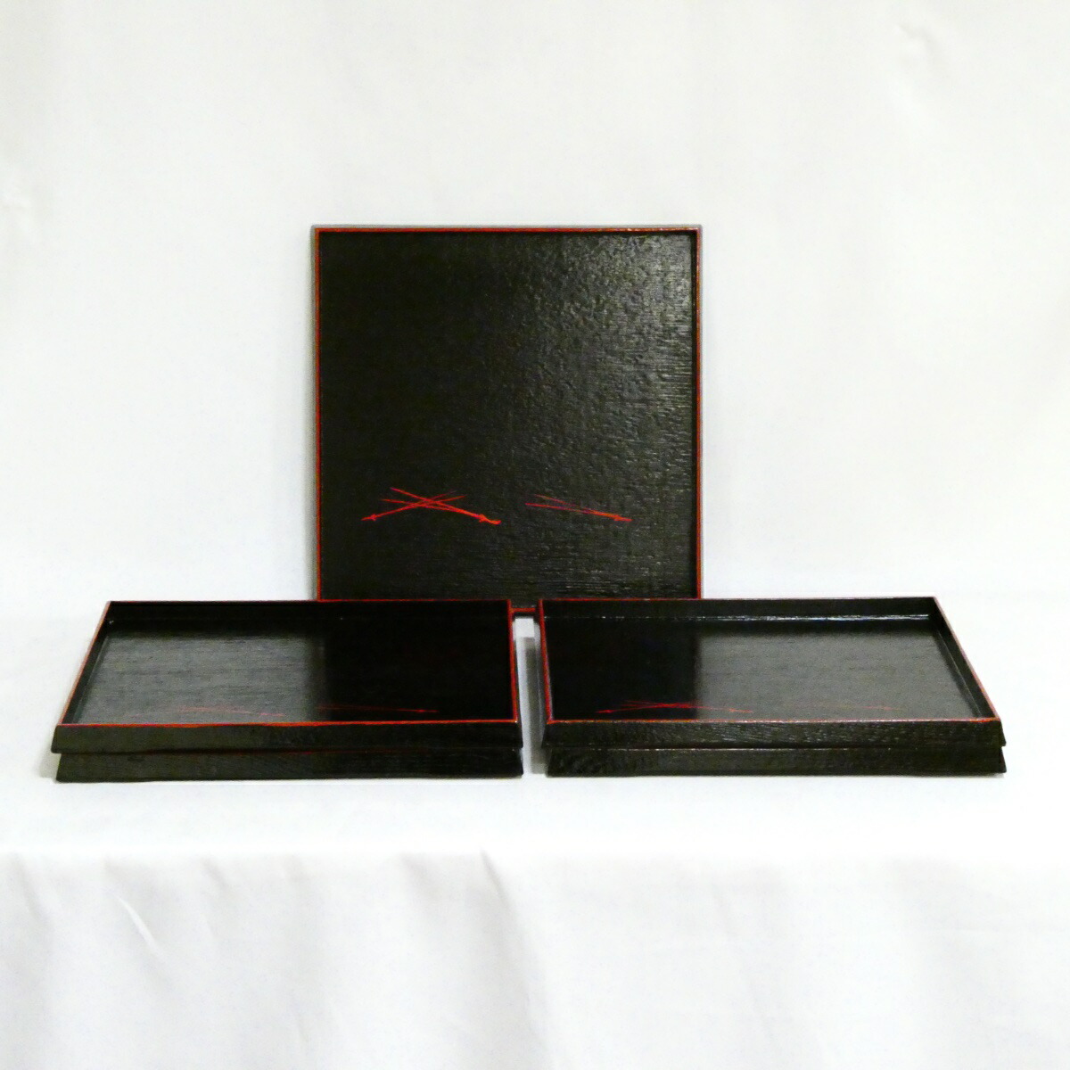 【十二月の特売品】木製 小懐石膳 五客揃 茶道具【中古・美品】