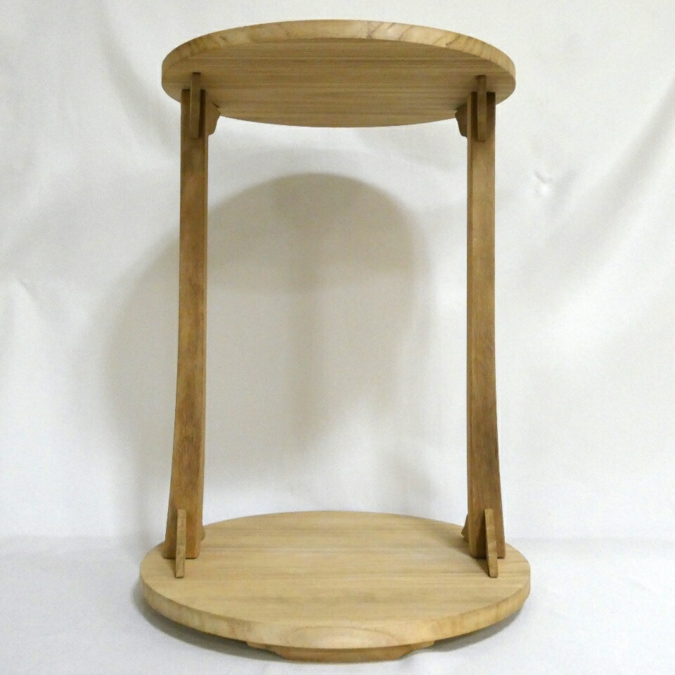 【★箱なし特価★】丸卓 利休好 桐木地  組立式 お稽古 茶道具【中古 美品】