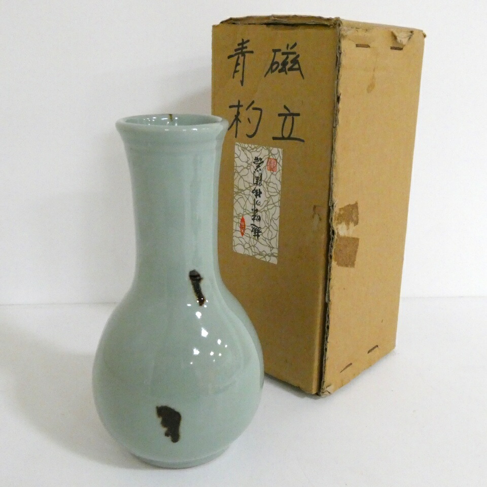 【十一月の特売品】青磁 杓立 茶道具【中古 美品】
