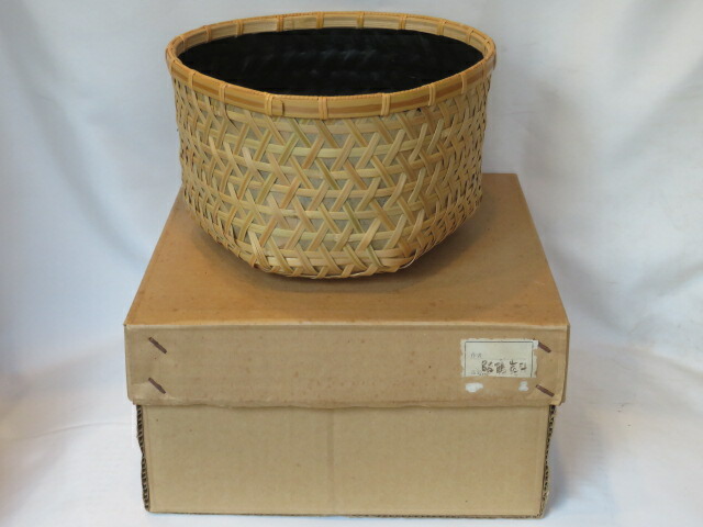 （十二月◆特売品）お稽古用 利休好 鱗籠炭斗 風炉用〈税込・送料込〉【中古・美品】