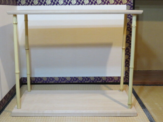 (十二月◆特売品)利休好写 桐中空合板 軽量竹台子USED〔税込・送料込〕【中古・未使用】