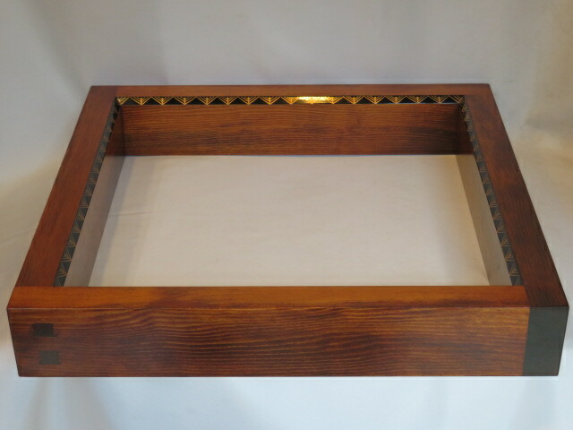 （初売り）平安 上杉満樹作 若松蒔絵 炉縁 松の木【税込・送料込】【中古・美品】