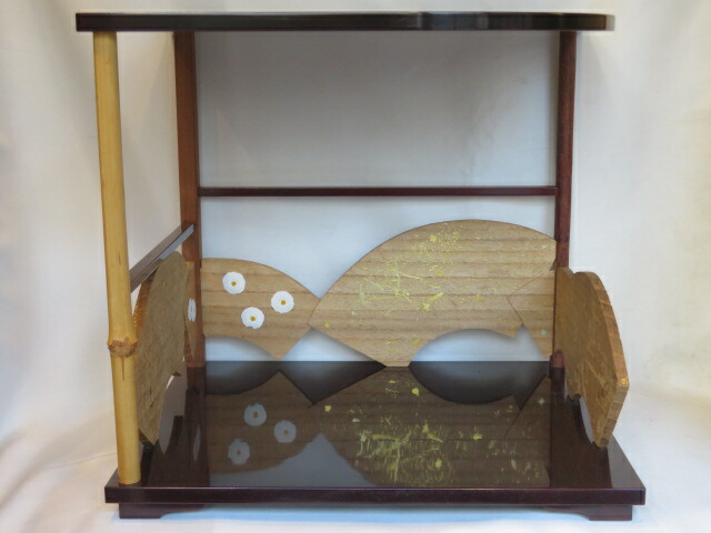 (新年)平安洛東 泰軒作 鵬雲斎好写 固定式 寿扇棚〈税込・送料込〉【中古】