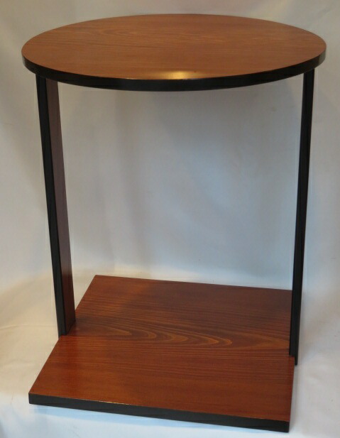 （新春）祥桑軒初代 川本光春作 松摺漆塗 方円卓〔税込・送料込〕【中古・美品】