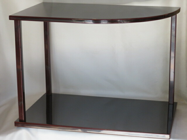 （卯月）平安 田原一斎作 誰ヶ袖棚 玄々斎好写 木製 溜塗【税込・送料込】【中古・スレ】