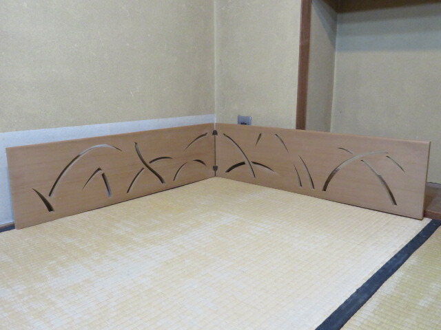 （卯月）玄々斎好 芦透かし風炉先 江戸間用 葦透片面使板風炉先【税込・送料込】【中古・美品】