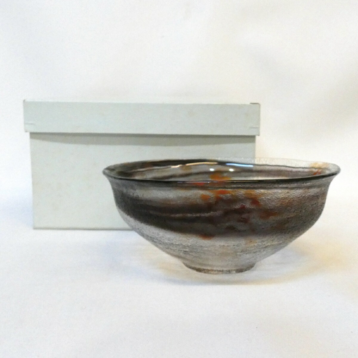 【夏の茶道具】義山 ガラス茶碗【中古・美品】