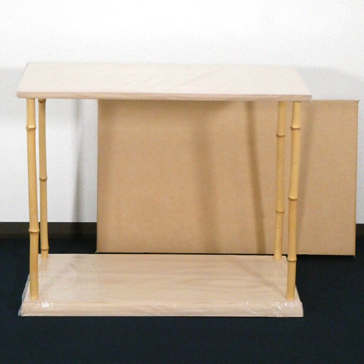 【七月の特売品】利休好写 桐木地 竹台子(2)中空軽量 茶道具【中古 美品】