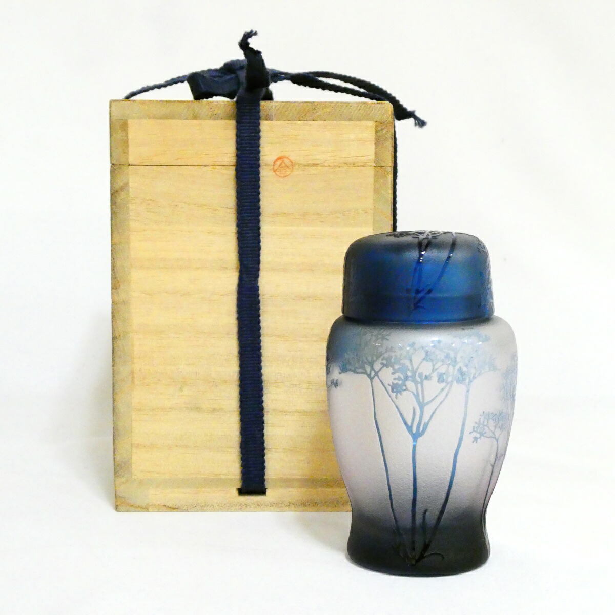 【夏の茶道具】北一硝子造 ギヤマン 茶入 茶道具 替茶器【中古 美品】