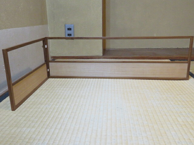 (葉月)指物師 壹芳作 本桑 二曲 片面使 炉屏 桐腰板風炉先【税込・送料込】【中古・美品】