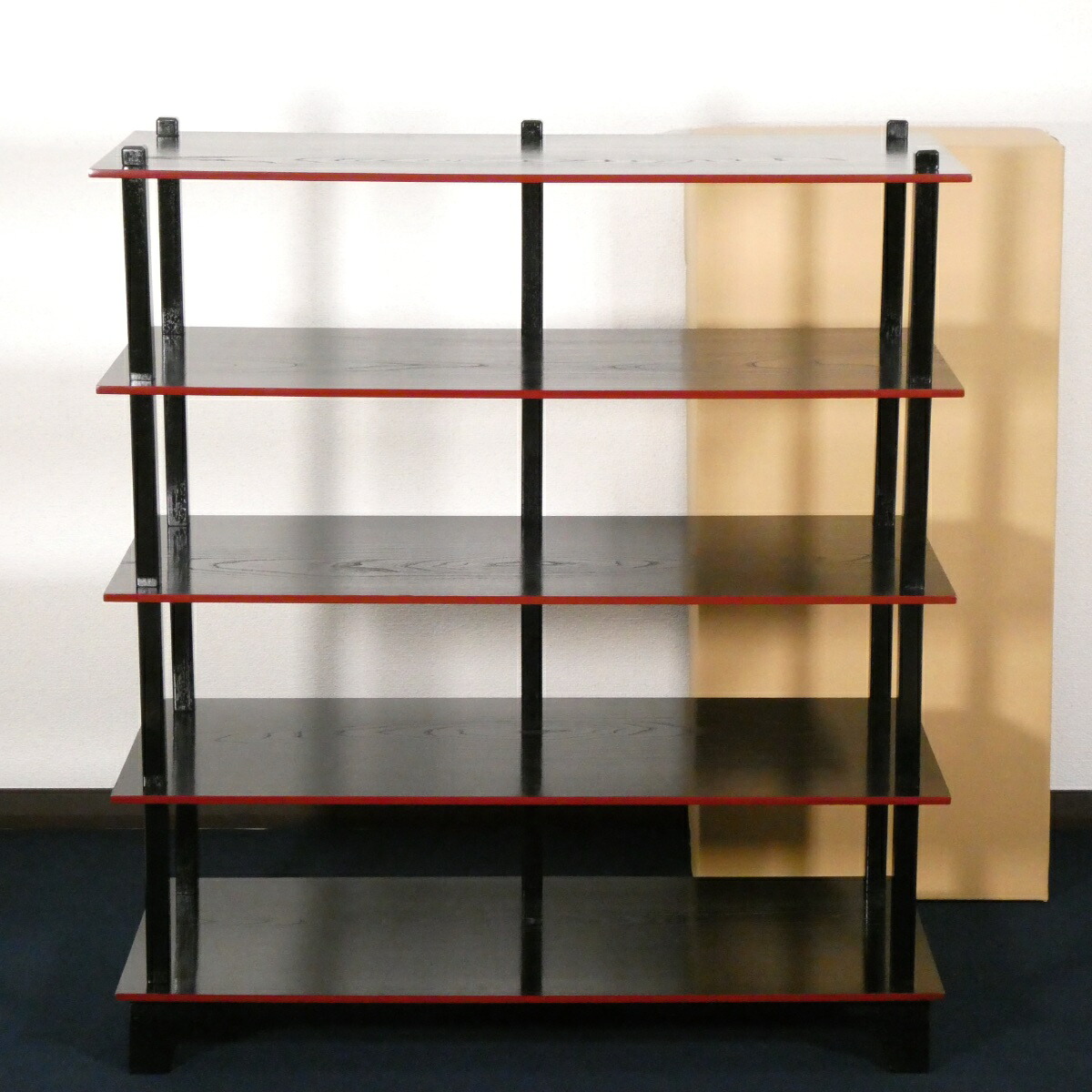 【九月の特売品】懐石道具 木製組立式 五段配膳棚 水屋棚 水谷棚  紙箱入り 和風陳列棚【中古 美品】