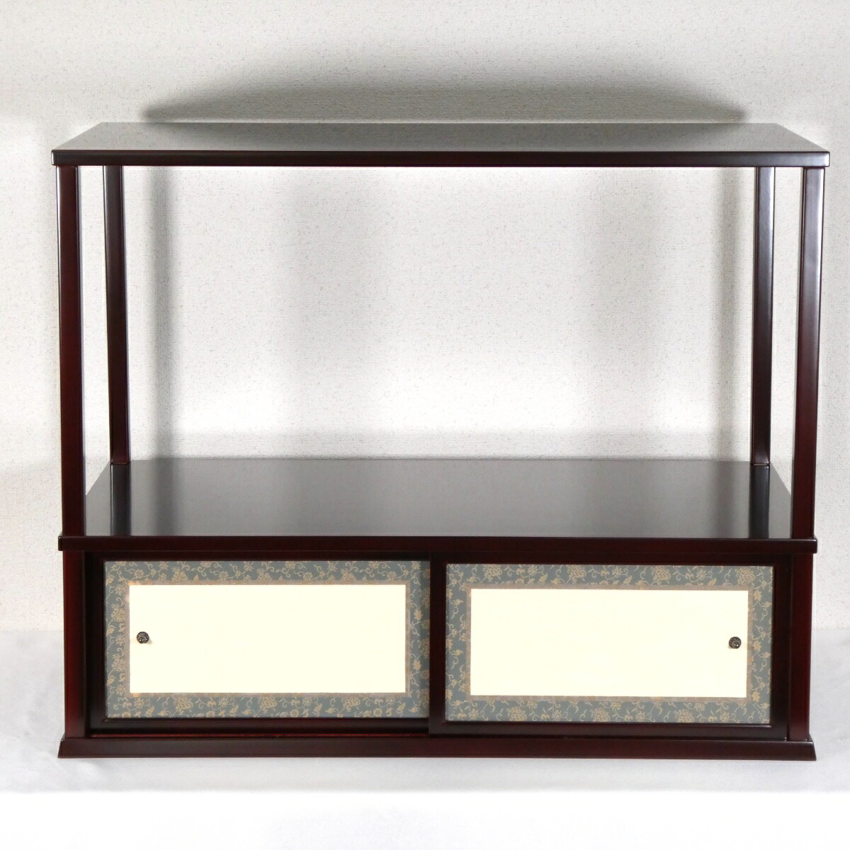 【九月の特売品】武野紹鴎好 紹鴎棚 檜溜塗 木製 茶道具【中古 美品】