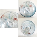 四月の特売品】北村真一作 宙吹き硝子 掛花入つらら 茶道具【中古 美品